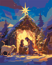 Cargar imagen en el visor de la galería, Pintar por numeros Figured'Art - Noche de Paz
