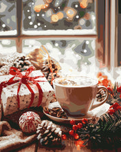 Cargar imagen en el visor de la galería, Pintar por numeros Figured'Art - Hora de Café Navideña