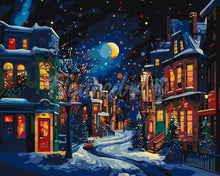 Cargar imagen en el visor de la galería, Pintar por numeros Figured'Art - Media Luna Invernal