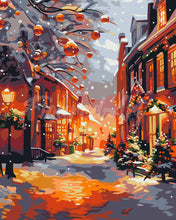 Cargar imagen en el visor de la galería, Pintar por numeros Figured'Art - Navidad en la Hora Dorada