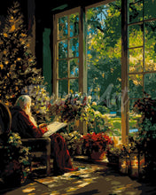 Cargar imagen en el visor de la galería, Pintar por numeros Figured'Art - Momento Tranquilo de Papá Noel