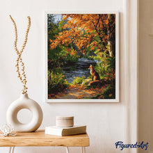 Cargar imagen en el visor de la galería, Zorro rojo junto al río