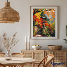 Cargar imagen en el visor de la galería, Pagoda japonesa en otoño