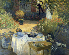 Cargar imagen en el visor de la galería, Pintar por numeros Figured'Art - El desayuno en el jardín - Monet