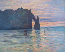 Cargar imagen en el visor de la galería, Pintar por numeros Figured'Art - Acantilado en Étretat al atardecer - Monet