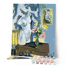 Cargar imagen en el visor de la galería, Torso de yeso con ramo de flores - Matisse
