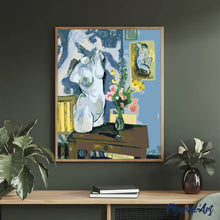 Cargar imagen en el visor de la galería, Torso de yeso con ramo de flores - Matisse