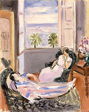 Cargar imagen en el visor de la galería, Pintar por numeros Figured'Art - Interior con dos figuras, ventana abierta - Matisse