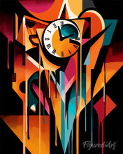 Cargar imagen en el visor de la galería, Pintar por numeros Figured'Art - Reloj Derritiéndose Abstracto Audaz
