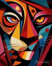 Cargar imagen en el visor de la galería, Pintar por numeros Figured'Art - Tigre 3 Abstracto Audaz
