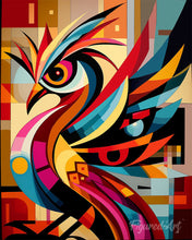 Cargar imagen en el visor de la galería, Pintar por numeros Figured'Art - Pájaro Abstracto Audaz