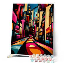 Cargar imagen en el visor de la galería, Ciudad Nocturna Abstracta Audaz