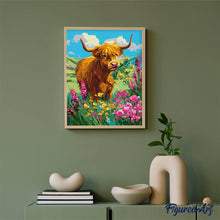Cargar imagen en el visor de la galería, Highland Cow paraíso floral