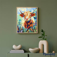 Cargar imagen en el visor de la galería, Highland Cow en flor