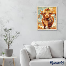 Cargar imagen en el visor de la galería, Highland Cow encanto otoñal