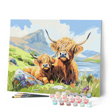 Cargar imagen en el visor de la galería, Highland Cow con ternero
