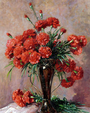 Cargar imagen en el visor de la galería, Pintar por numeros Figured'Art - Carnations in a silver vase - Abbott Fuller Graves