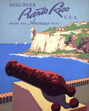 Cargar imagen en el visor de la galería, Pintar por numeros Figured'Art - Póster vintage de Puerto Rico