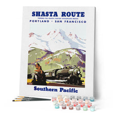 Cargar imagen en el visor de la galería, Póster vintage de la ruta Shasta