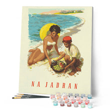 Cargar imagen en el visor de la galería, Póster vintage de la costa de Yugoslavia