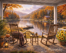 Cargar imagen en el visor de la galería, Pintar por numeros Figured'Art - Retiro otoñal junto al lago