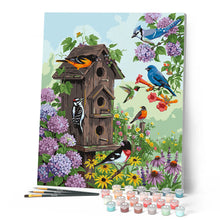 Cargar imagen en el visor de la galería, Casita para pájaros en el jardín