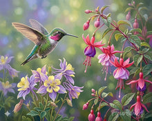 Cargar imagen en el visor de la galería, Pintar por numeros Figured'Art - Susurros del colibrí