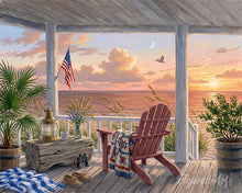 Cargar imagen en el visor de la galería, Pintar por numeros Figured'Art - Resplandor vespertino junto al mar
