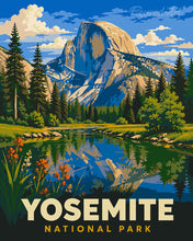 Cargar imagen en el visor de la galería, Pintar por numeros Figured'Art - Parque Nacional de Yosemite, Half Dome - California