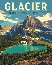 Cargar imagen en el visor de la galería, Pintar por numeros Figured'Art - Parque Nacional de los Glaciares - Montana