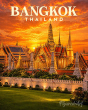 Cargar imagen en el visor de la galería, Pintar por numeros Figured'Art - Póster de viaje Bangkok, Gran Palacio