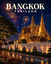 Cargar imagen en el visor de la galería, Pintar por numeros Figured'Art - Póster de viaje Bangkok
