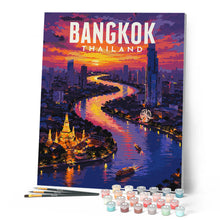 Cargar imagen en el visor de la galería, Póster de viaje Bangkok, Río Chao Phraya