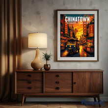 Cargar imagen en el visor de la galería, Póster de viaje Bangkok, Calle de Chinatown