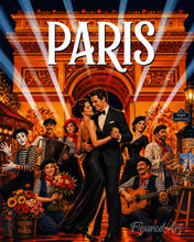 Cargar imagen en el visor de la galería, Pintar por numeros Figured'Art - Póster de viaje Espectáculo de cabaret de París