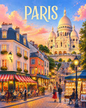 Cargar imagen en el visor de la galería, Pintar por numeros Figured'Art - Póster de viaje Sacré-Cœur de París