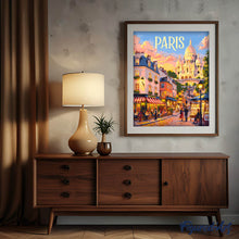 Cargar imagen en el visor de la galería, Póster de viaje Sacré-Cœur de París