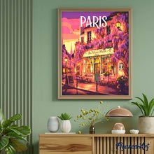 Cargar imagen en el visor de la galería, Póster de viaje Café de glicina de París