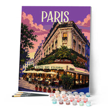 Cargar imagen en el visor de la galería, Póster de viaje Café de Flore