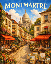 Cargar imagen en el visor de la galería, Pintar por numeros Figured'Art - Póster de viaje Montmartre