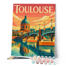 Cargar imagen en el visor de la galería, Póster de viaje Puente del canal de Toulouse