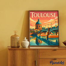 Cargar imagen en el visor de la galería, Póster de viaje Puente del canal de Toulouse
