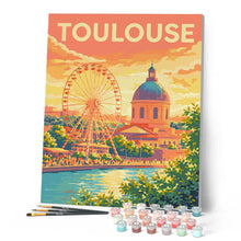 Cargar imagen en el visor de la galería, Póster de viaje Noria de Toulouse