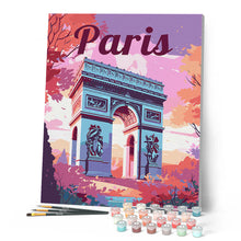 Cargar imagen en el visor de la galería, Póster de viaje Arco del Triunfo de París