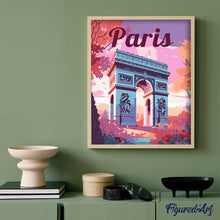 Cargar imagen en el visor de la galería, Póster de viaje Arco del Triunfo de París