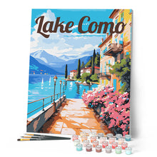Cargar imagen en el visor de la galería, Póster de viaje Paseo del Lago de Como