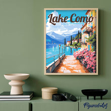 Cargar imagen en el visor de la galería, Póster de viaje Paseo del Lago de Como