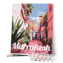 Cargar imagen en el visor de la galería, Póster de viaje Medina de Marrakech
