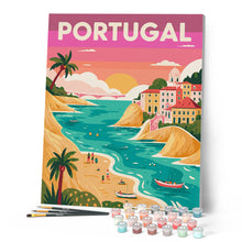 Cargar imagen en el visor de la galería, Póster de viaje Costa oceánica de Portugal