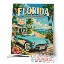 Cargar imagen en el visor de la galería, Póster vintage de Florida - Drive the Sunshine State